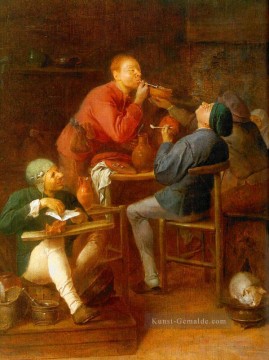  JK Kunst - die raucher oder die bauern von moerdijk 1630 Baroque bäuerliches leben Adriaen Brouwer